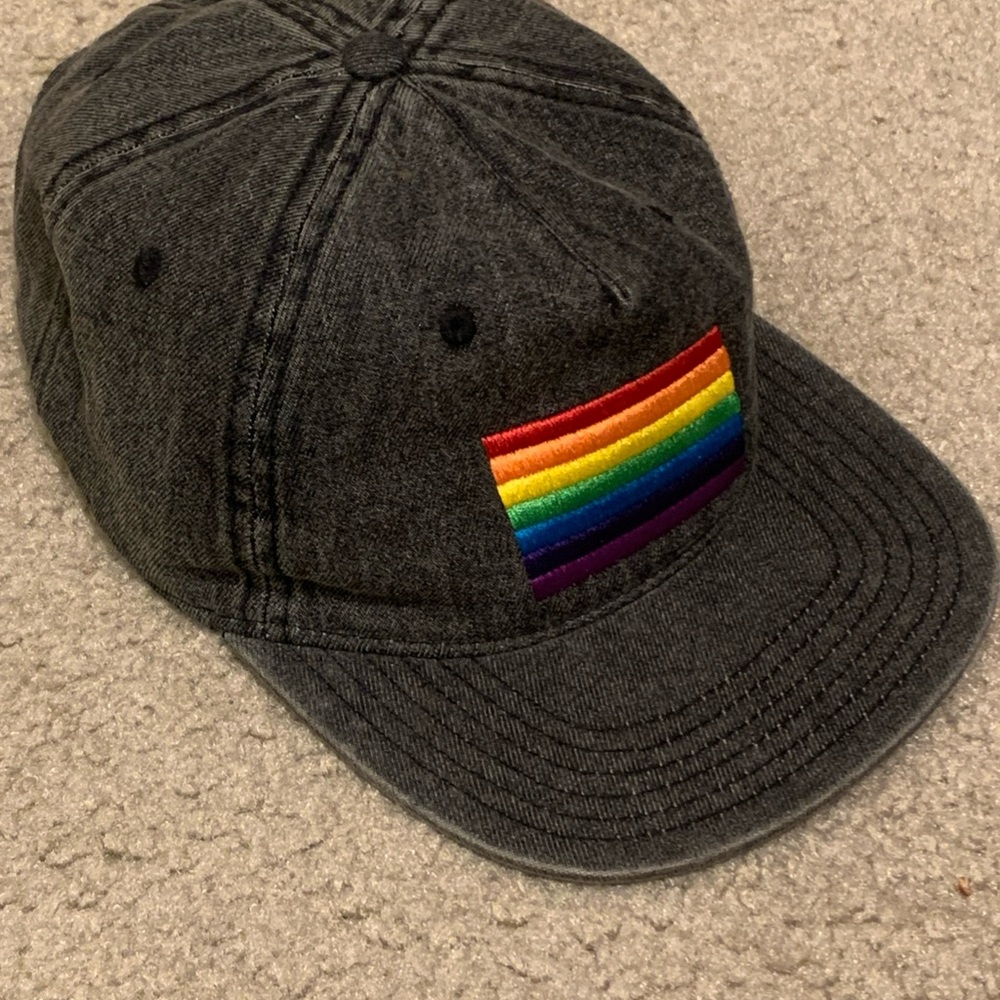 Gray Cap With Rainbow Patch - image 1